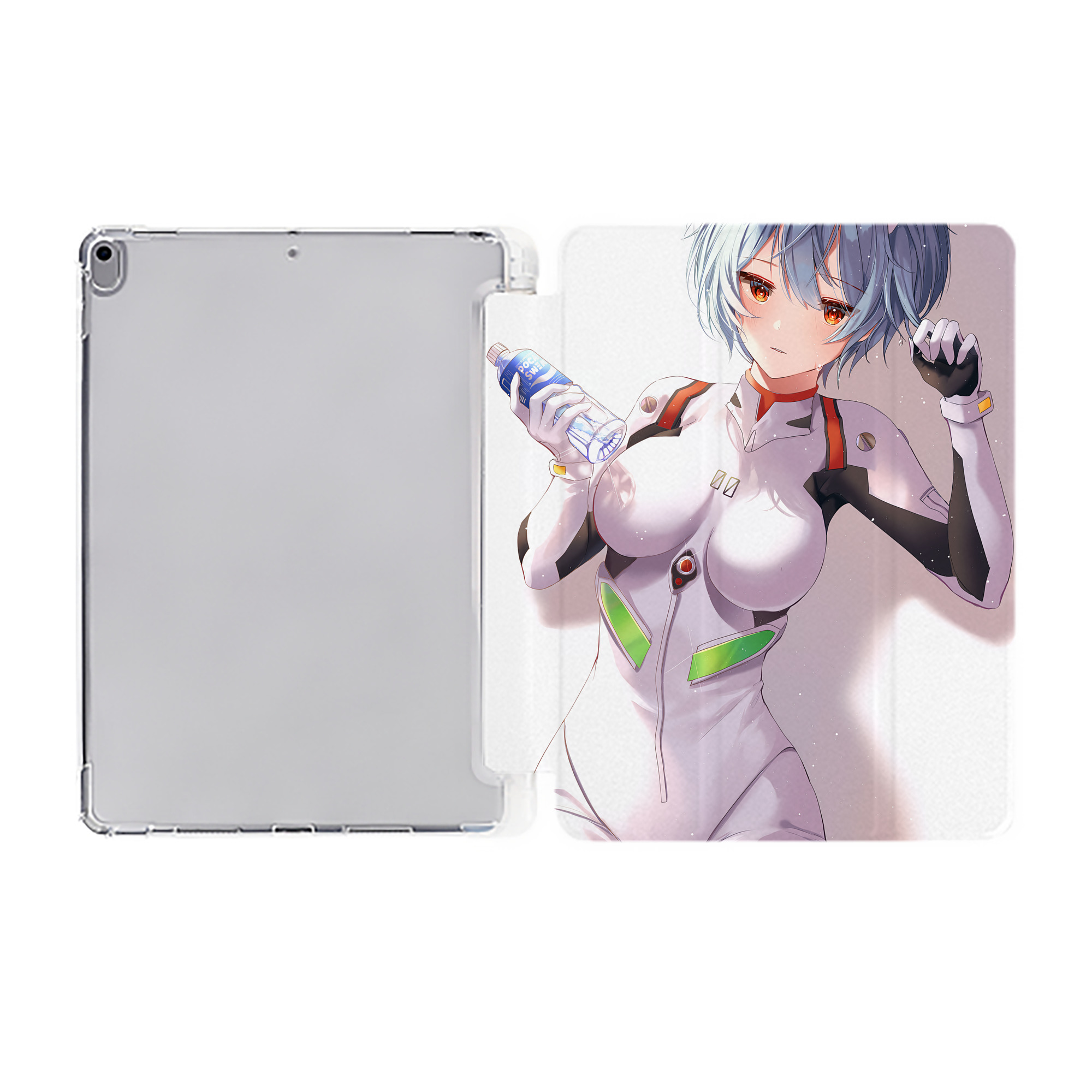 （画像用） EVA 新世紀エヴァンゲリオン IPad ケース ペン収納付き 三つ折りスタンド PUレザー×シリコン 対応機種9.5/10.5/10.9インチ